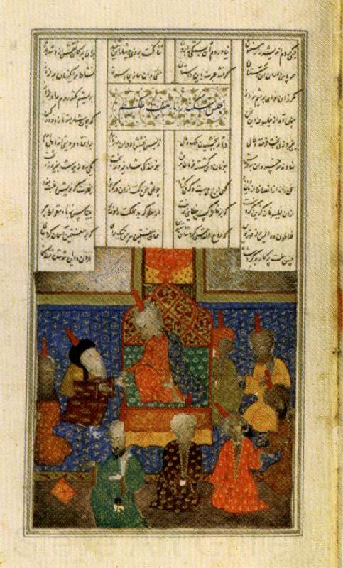 unknow artist Iskander Meets with the Sages,from the Khamsa of Nizami Norge oil painting art